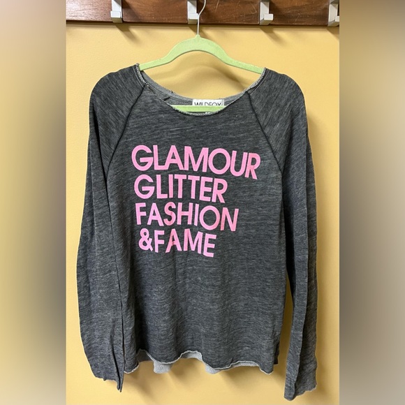 Wildfox Tops - Wildfox Jem and the Holograms Glamour Glitter Fashion & Fame Sweatshirt RARE
